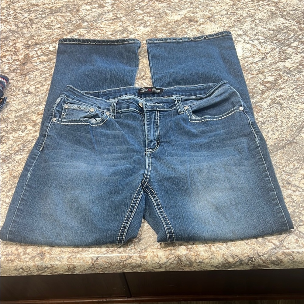 Love Indigo Women's Denim Boot Cut Jeans